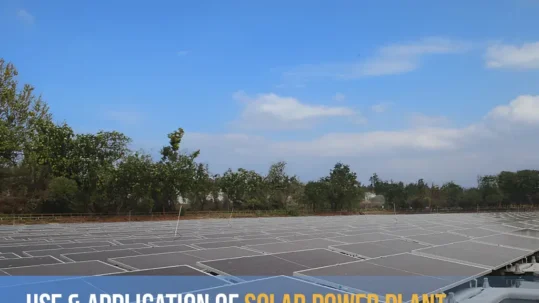 application of solar power plant
